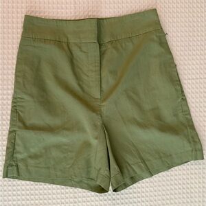 New Maison D’Amelie High Waist Linen Blend Shorts SZ XS